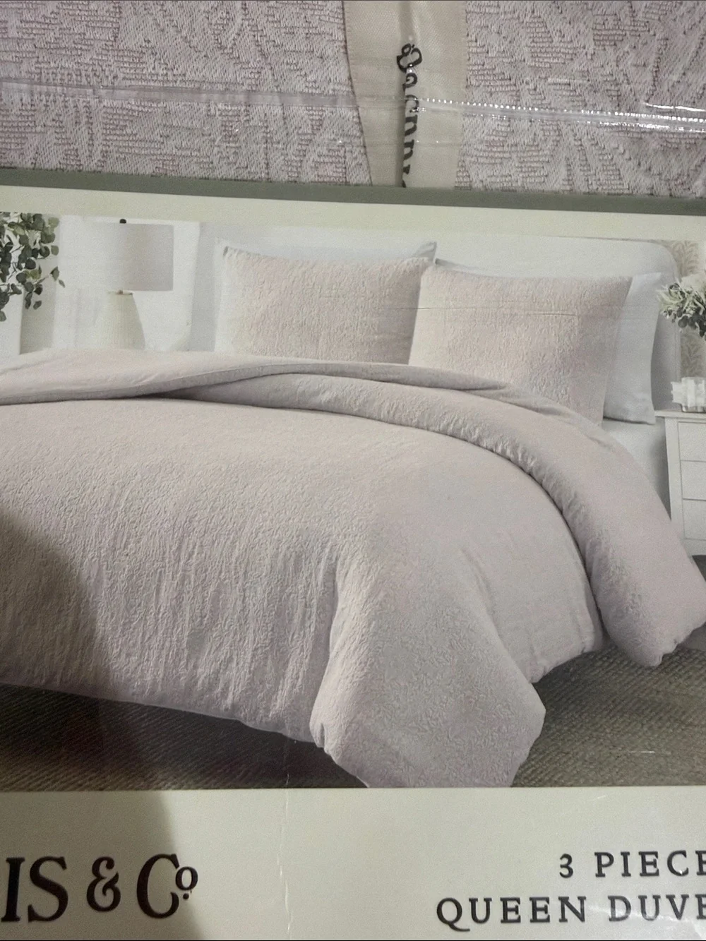 3pc WILLIAM MORRIS lavender Summer QUEEN Duvet Cover Set Cotton Percale new